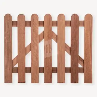 Tuinhekpoort hardhout | recht reliëf