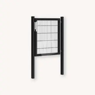 Dubbelstaafmat enkele poort | zwart