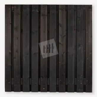 Tuinscherm Garderen | zwart grenen