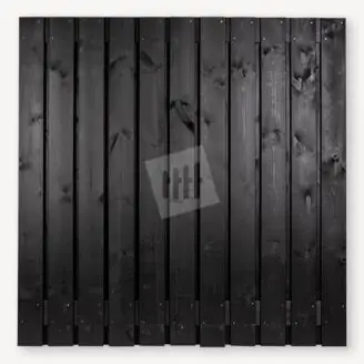 Tuinscherm Otterlo 21+2 | zwart gespoten | 180x180 cm