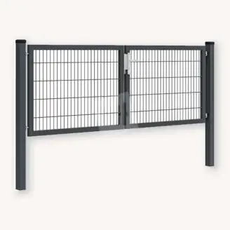 Dubbelstaafmat dubbele poort | antraciet