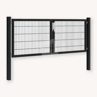 Dubbelstaafmat dubbele poort | zwart