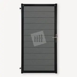 Tuindeur composiet Velufence | graphite black | zwart aluminium