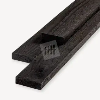 Douglas lat | ruw | zwart | 2x7 cm