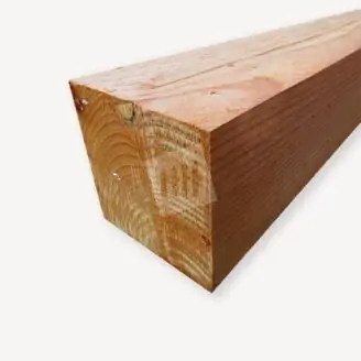 Douglas paal | ruw | blank | 25x25 cm