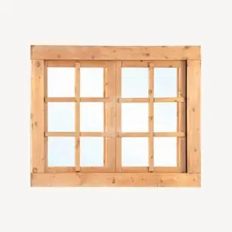 Douglas uitzetraam dubbel