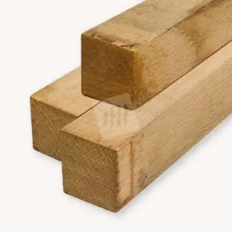 Eiken paal | fijnbezaagd | 15x15 cm