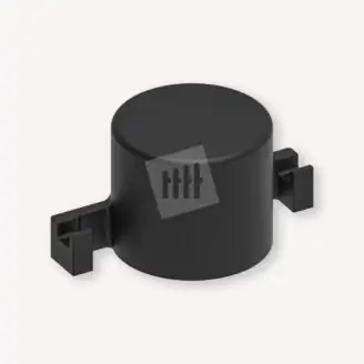 PVC omsteekdop met haakjes t.b.v. metalen ronde paal