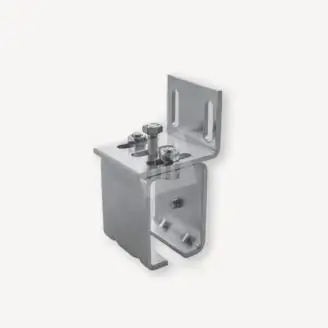 Verstelbare muurbeugel t.b.v. deurrail voor schuifdeur