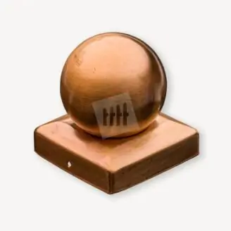 Paalkap met bol koper