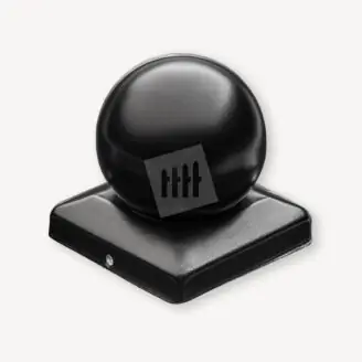 Paalkap met bol zwart