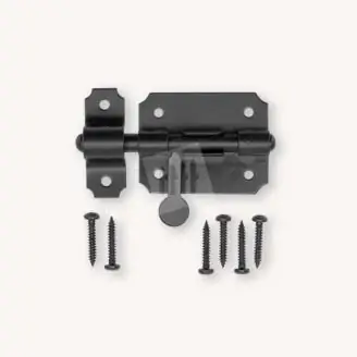 Plaatgrendel zwart klein