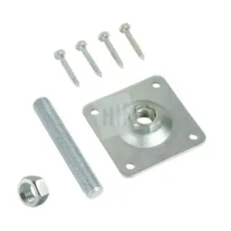 Stelplaat betonpoer vaste moer