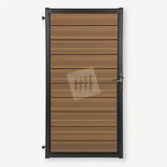 Tuindeur composiet Velufence | teak brown