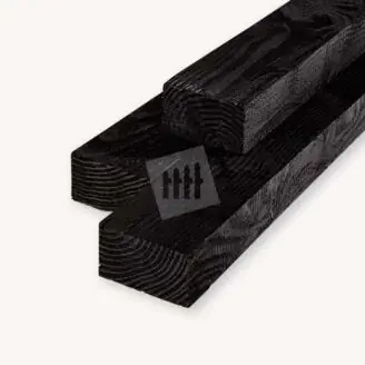 Douglas balk | ruw | zwart | 7x12 cm