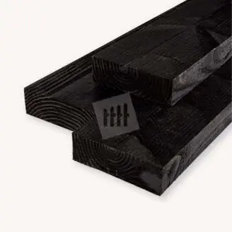 Douglas balk | ruw | zwart | 7x22 cm